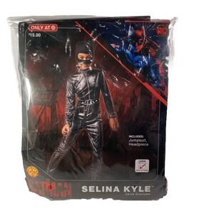 New DC Selina Kyle Halloween Costume Child Large 10-12‎ Cat Girl Target Batman